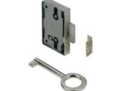 Hettich Nutbart-Aufschraubschloss 60 mm x 58 mm x 8,7 mm Stahl vernickelt