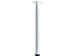 Hettich Tischbein Ø 60 mm x 700 mm Weiß inkl. Montageplatte