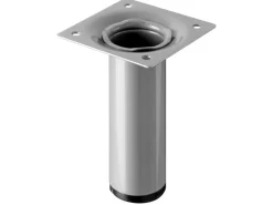 Hettich Tischbein Ø 30 mm x 100 mm Aluminium-Optik