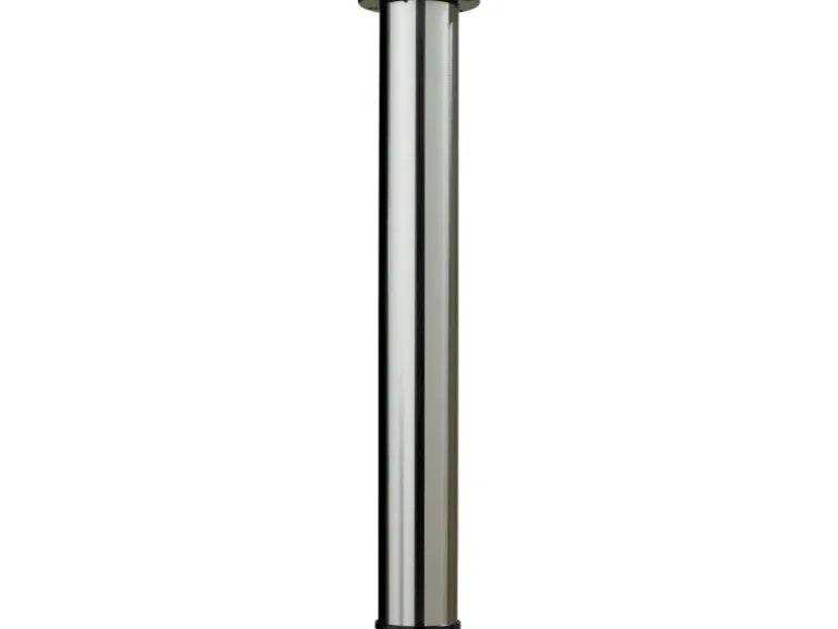 Hettich Tischbein Rund 700 - 1.100 mm x Ø 76 mm Stahl Edelstahl-Optik 1 Stück