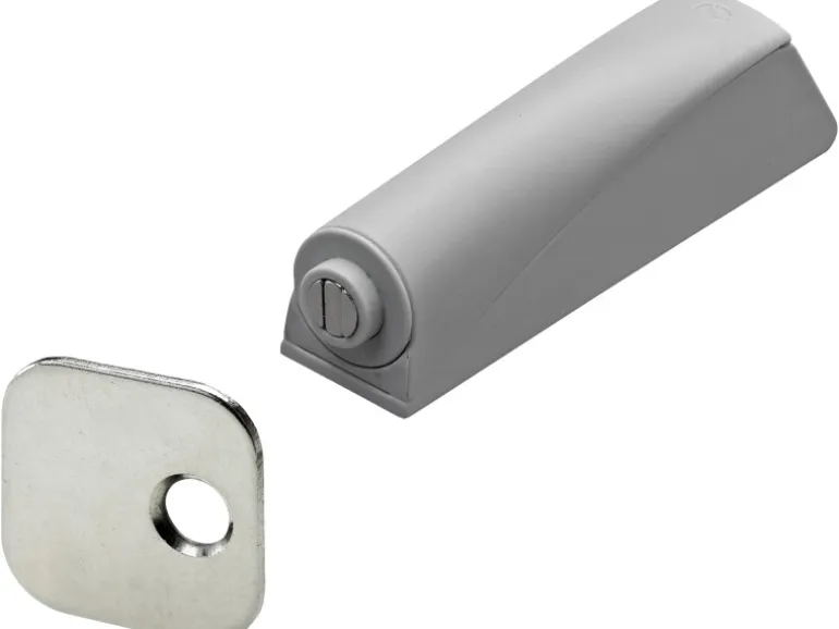 Hettich Türöffner Push-to-open mit Magnet Kunststoff Grau 2 Stück