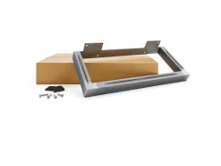 HEVVA Möbelbein GRAZ 15 cm Hoch 25 cm Tief 1 Stück Rohstahl-Klarlack