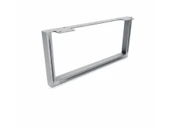 HEVVA Möbelbein GRAZ 20 cm Hoch 45 cm Tief 1 Stück Rohstahl-Klarlack