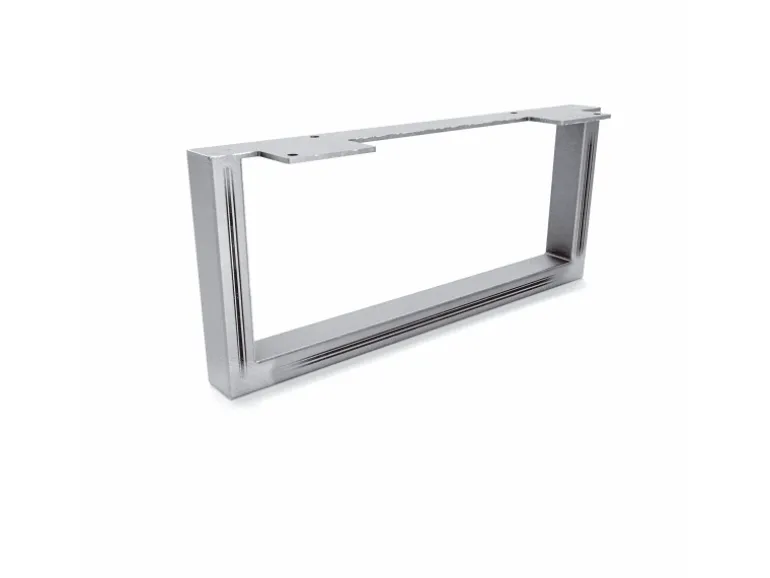 HEVVA Möbelbein GRAZ 15 cm Hoch 35 cm Tief 1 Stück Rohstahl-Klarlack