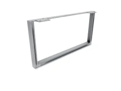 HEVVA Möbelbein GRAZ 25 cm Hoch 50 cm Tief 1 Stück Rohstahl-Klarlack