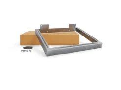 HEVVA Möbelbein GRAZ 25 cm Hoch 50 cm Tief 1 Stück Rohstahl-Klarlack
