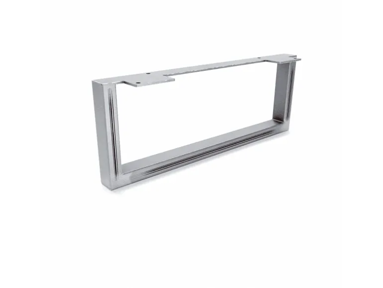 HEVVA Möbelbein GRAZ 15 cm Hoch 40 cm Tief 1 Stück Rohstahl-Klarlack