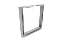HEVVA Möbelbein GRAZ 25 cm Hoch 25 cm Tief 1 Stück Rohstahl-Klarlack