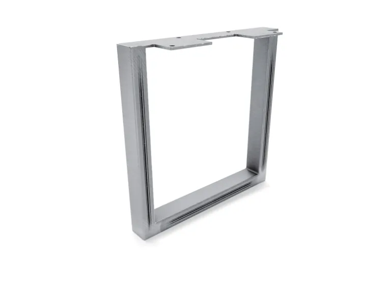 HEVVA Möbelbein GRAZ 25 cm Hoch 25 cm Tief 1 Stück Rohstahl-Klarlack
