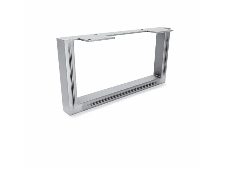 HEVVA Möbelbein GRAZ 15 cm Hoch 30 cm Tief 1 Stück Rohstahl-Klarlack