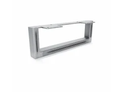 HEVVA Möbelbein GRAZ 10 cm Hoch 30 cm Tief 1 Stück Rohstahl-Klarlack