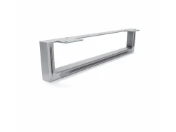 HEVVA Möbelbein GRAZ 10 cm Hoch 45 cm Tief 1 Stück Rohstahl-Klarlack