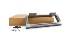 HEVVA Möbelbein GRAZ 10 cm Hoch 45 cm Tief 1 Stück Rohstahl-Klarlack
