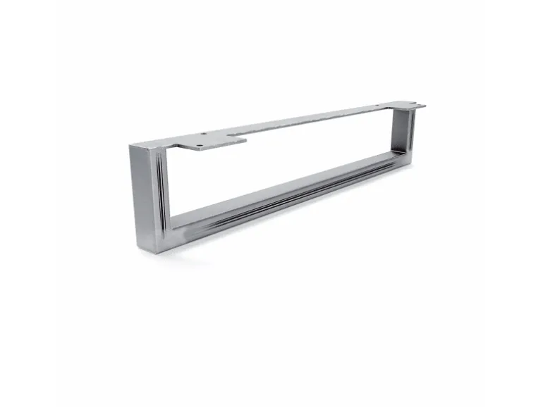 HEVVA Möbelbein GRAZ 10 cm Hoch 50 cm Tief 1 Stück Rohstahl-Klarlack