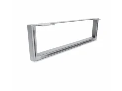 HEVVA Möbelbein GRAZ 15 cm Hoch 50 cm Tief 1 Stück Rohstahl-Klarlack