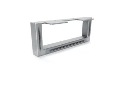 HEVVA Möbelbein GRAZ 10 cm Hoch 25 cm Tief 1 Stück Rohstahl-Klarlack