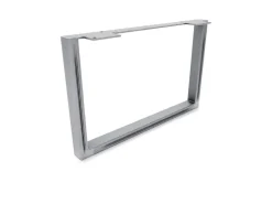 HEVVA Möbelbein GRAZ 25 cm Hoch 40 cm Tief 1 Stück Rohstahl-Klarlack