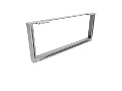 HEVVA Möbelbein GRAZ 20 cm Hoch 50 cm Tief 1 Stück Rohstahl-Klarlack