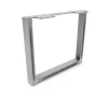 HEVVA Möbelbein GRAZ 25 cm Hoch 30 cm Tief 1 Stück Rohstahl-Klarlack