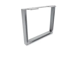 HEVVA Möbelbein GRAZ 25 cm Hoch 30 cm Tief 1 Stück Rohstahl-Klarlack