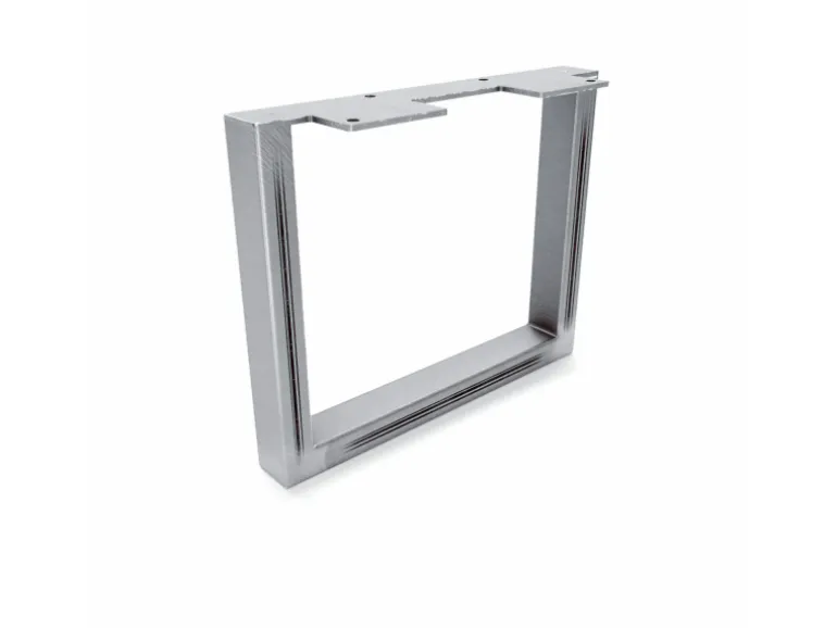 HEVVA Möbelbein GRAZ 20 cm Hoch 25 cm Tief 1 Stück Rohstahl-Klarlack