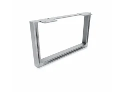HEVVA Möbelbein GRAZ 20 cm Hoch 35 cm Tief 1 Stück Rohstahl-Klarlack