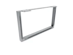 HEVVA Möbelbein GRAZ 25 cm Hoch 45 cm Tief 1 Stück Rohstahl-Klarlack