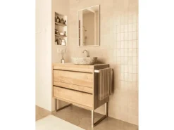HEVVA Möbelbein GRAZ 25 cm Hoch 45 cm Tief 1 Stück Rohstahl-Klarlack