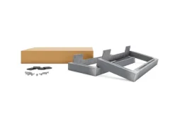 HEVVA Möbelfüße GRAZ 15 cm Hoch 35 cm Tief 2er Set Rohstahl-Klarlack