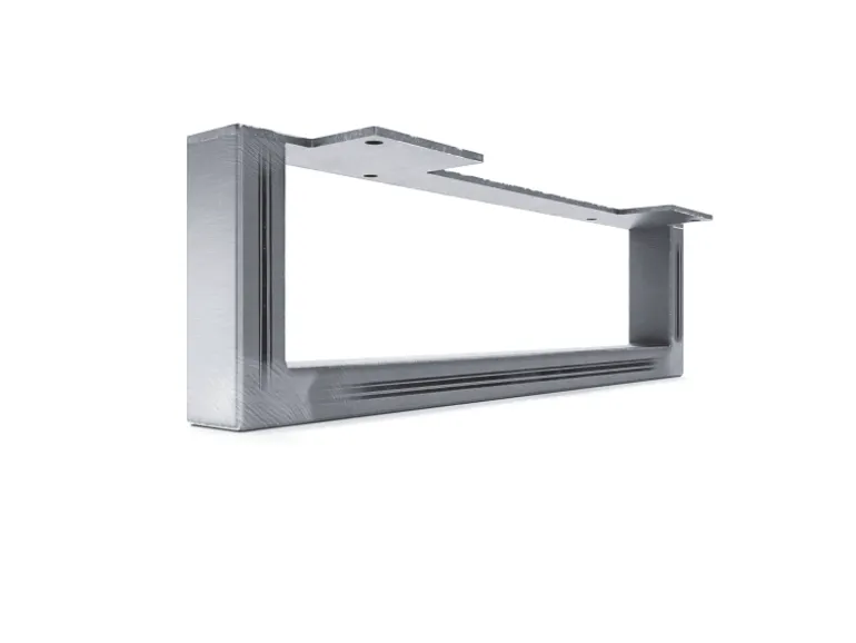 HEVVA Möbelfüße GRAZ 15 cm Hoch 35 cm Tief 2er Set Rohstahl-Klarlack