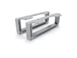 HEVVA Möbelfüße GRAZ 10 cm Hoch 30 cm Tief 2er Set Rohstahl-Klarlack