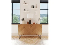 HEVVA Möbelfüße GRAZ 20 cm Hoch 30 cm Tief 2er Set Rohstahl-Klarlack