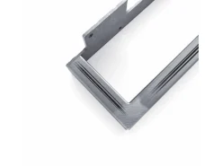 HEVVA Möbelfüße GRAZ 20 cm Hoch 30 cm Tief 2er Set Rohstahl-Klarlack