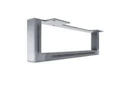 HEVVA Möbelfüße GRAZ 15 cm Hoch 50 cm Tief 2er Set Rohstahl-Klarlack