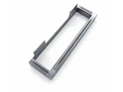 HEVVA Möbelfüße GRAZ 15 cm Hoch 50 cm Tief 2er Set Rohstahl-Klarlack