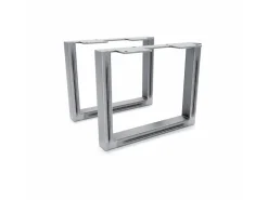 HEVVA Möbelfüße GRAZ 20 cm Hoch 25 cm Tief 2er Set Rohstahl-Klarlack