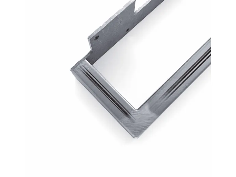 HEVVA Möbelfüße GRAZ 15 cm Hoch 25 cm Tief 2er Set Rohstahl-Klarlack