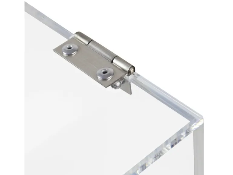 HMF 46919 Acryl Spendenbox Schloss 15 x 15 x 15 cm DIN A6 Transparent
