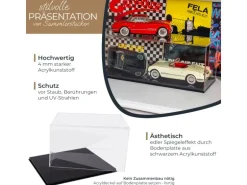 HMF 46806 Acryl Vitrine Schaukasten für Modellautos Figuren 32 x 28 x 20 cm Transparent