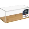 HMF 46872 Acryl Vitrine Schaukasten mit Holzsockel für Modellautos 27 x 12 x 11 cm Transparent