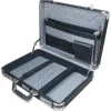 HMF 14651-02 Alu Aktenkoffer Herren Zahlenschloss 45 x 33 x 11 cm Schwarz