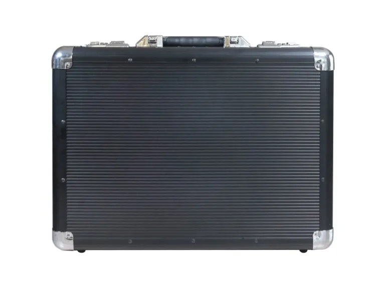 HMF 14651-02 Alu Aktenkoffer Herren Zahlenschloss 45 x 33 x 11 cm Schwarz