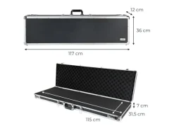 HMF 14405-02 Alu Koffer Rasterschaumstoff 117 x 36 x 12 cm Schwarz