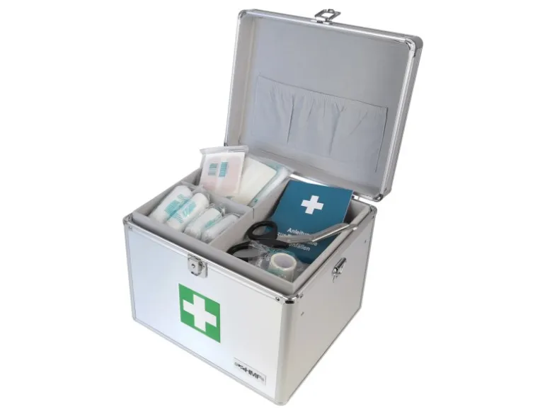 HMF 14702-09 Alu Medizinkoffer Erste Hilfe Koffer Tragegriff 30 x 25 x 25 cm