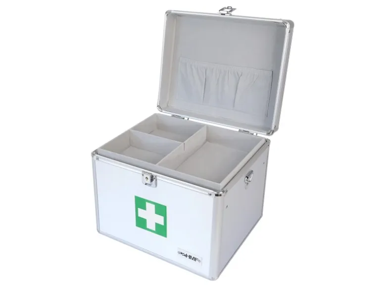 HMF 14702-09 Alu Medizinkoffer Erste Hilfe Koffer Tragegriff 30 x 25 x 25 cm