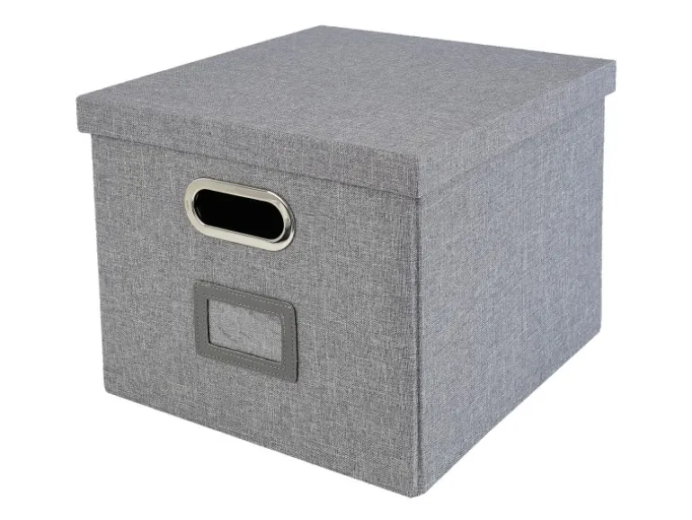 HMF 250473-12 Aufbewahrungsbox Deckel DIN A4 Hängeregister Kallax 33 x 37 x 28 cm