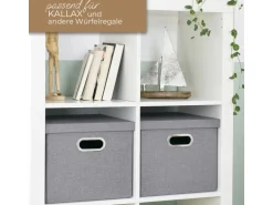 HMF 250473-12 Aufbewahrungsbox Deckel DIN A4 Hängeregister Kallax 33 x 37 x 28 cm