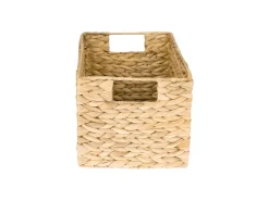HMF 37242 Aufbewahrungskorb Faltbarer Korb Geflochten Wasserhyazinthe Seegras Größe M 32 x 23 x 20 cm 2er Set