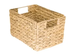 HMF 37242 Aufbewahrungskorb Faltbarer Korb Geflochten Wasserhyazinthe Seegras Größe M 32 x 23 x 20 cm