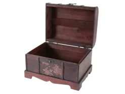 HMF 6411-130 Schatztruhe Holz 30 x 23 x 21 cm Klein Japan